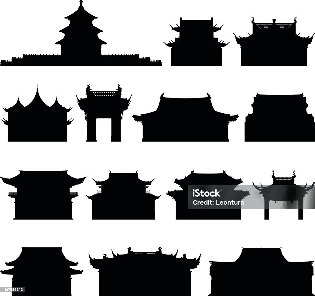 Edificios de China - arte vectorial de Cultura china libre de derechos