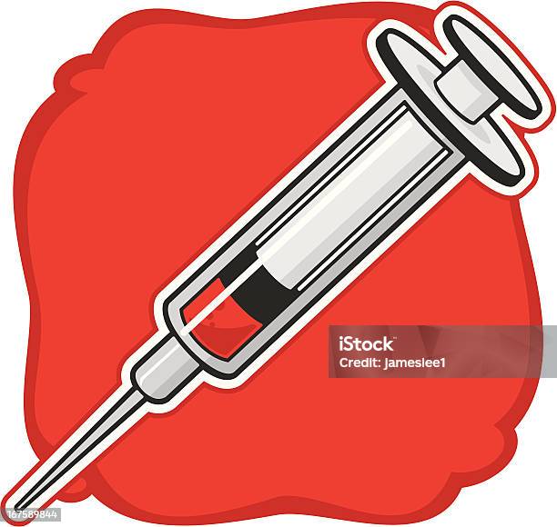 Syringe Stock Illustration - Download Image Now - Blood, Cut Out, Equipment