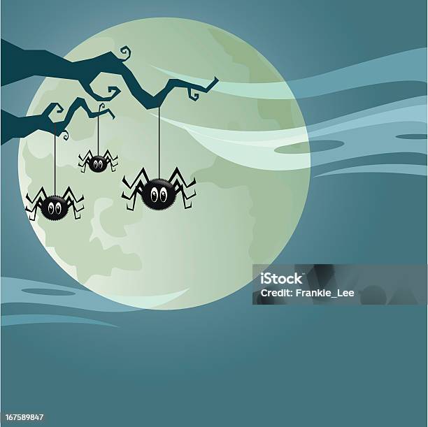 Assustador Spiders - Arte vetorial de stock e mais imagens de Fios - Fios, Nuvem - Céu, Amizade