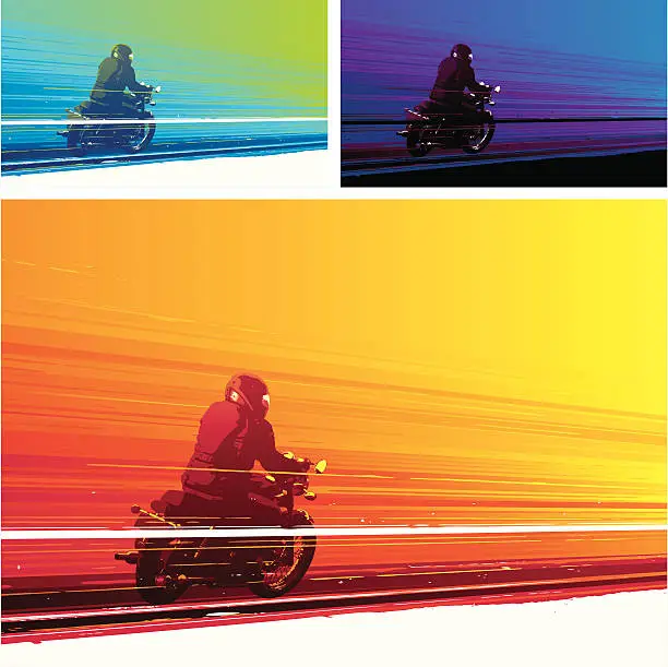 Vector illustration of Motorcycle rider