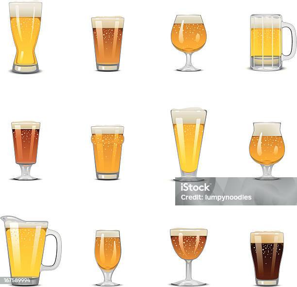Beer Icons Stock Illustration - Download Image Now - Beer - Alcohol, Beer Glass, Beer Stein