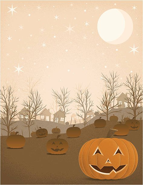 Pumpkin Patch vector art illustration