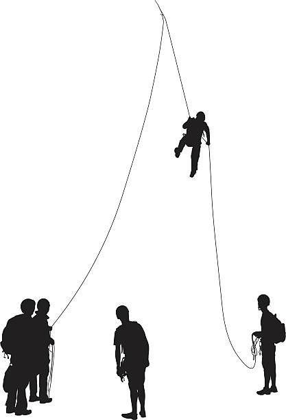 rock wspinaczy - rock climbing obrazy stock illustrations