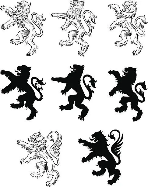 Vector illustration of Lions