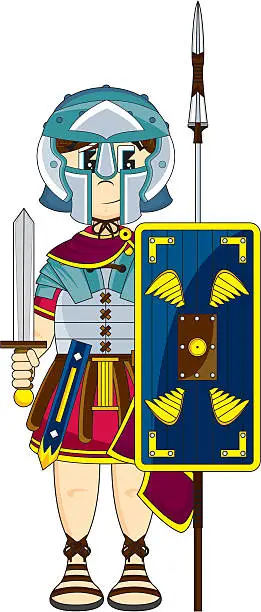 Vector illustration of Roman Gladiator