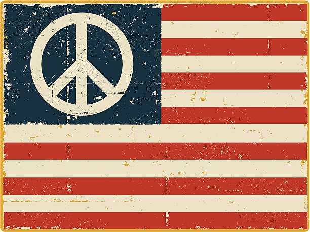 2,600+ Peace Sign Symbols Of Peace Usa Flag Stock Photos and
