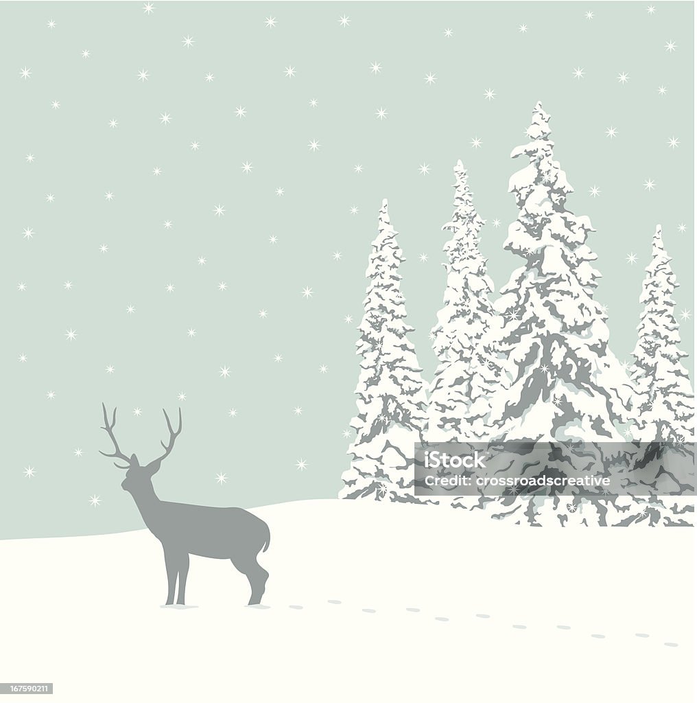 Hiver Meadow - clipart vectoriel de Neige libre de droits