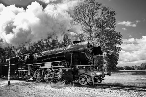 istock Steam train with smoke from the locomotive 1675902589