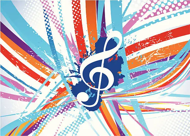Vector illustration of Abstract music background