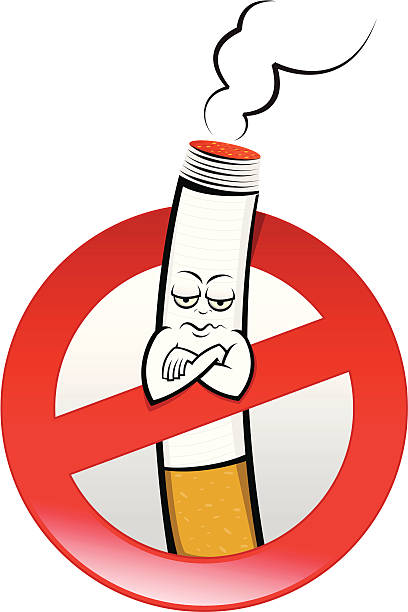 Non Smoking Sign Cartoon Stock Illustration - Download Image Now - No  Smoking Sign, Cigarette, Humor - iStock
