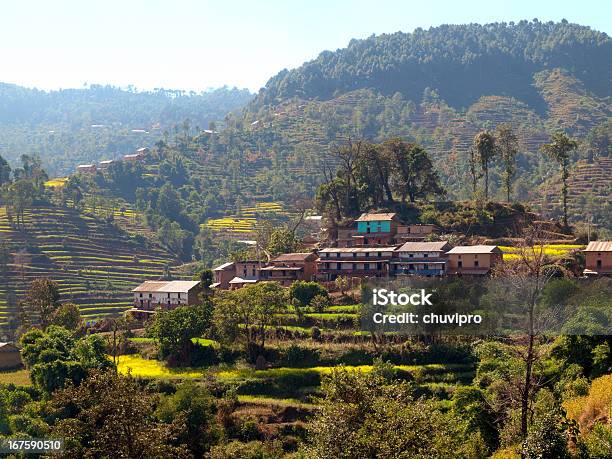 Nepalese Houses Near Nagarkot Stock Photo - Download Image Now - Nagarkot, Agriculture, Asia
