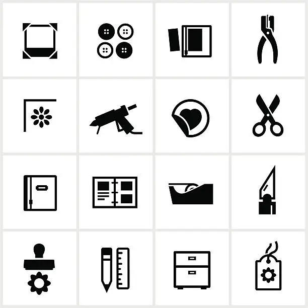 Vector illustration of Scrapbooking Icons