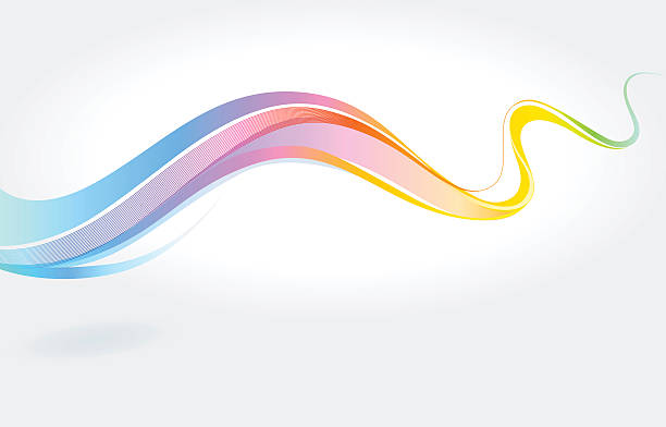 ilustrações, clipart, desenhos animados e ícones de acenando arco-íris - rainbow striped abstract in a row