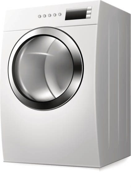 A vector illustration of a washing machine vector art illustration