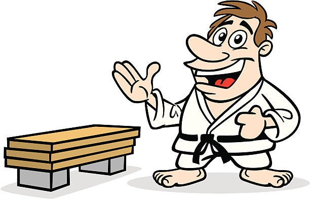 Cartoon Karate Guy Stock Illustration - Download Image Now - Plank -  Timber, Expertise, Karate - iStock