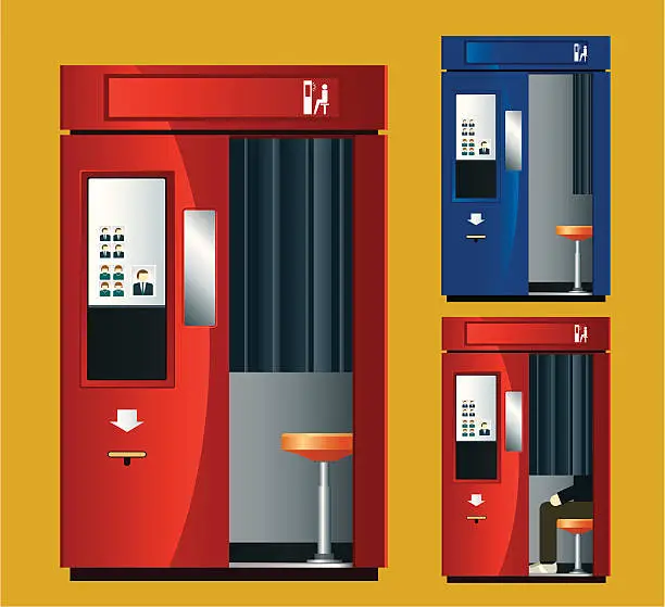 Vector illustration of Photo Booth Machine