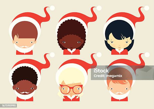 Santa Clauses Stock Illustration - Download Image Now - Mrs Claus, Adult, African Ethnicity