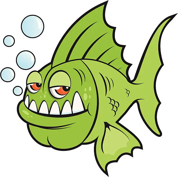 Vector illustration of Piranha
