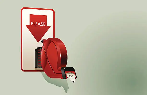 Vector illustration of Ticket Dispenser