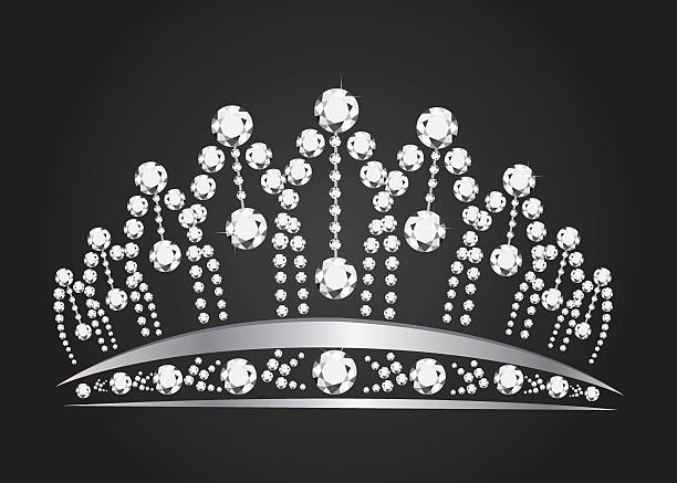 ilustraciones, imágenes clip art, dibujos animados e iconos de stock de diadema de diamantes - concurso de belleza