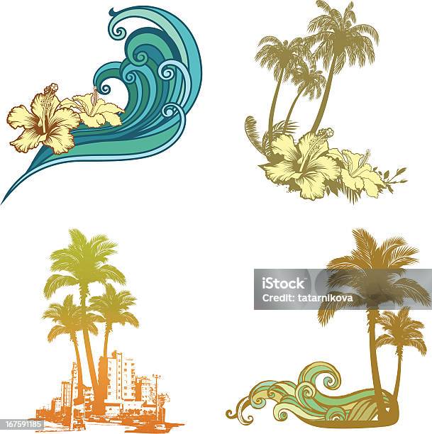 Tropical Logo - Stockowe grafiki wektorowe i więcej obrazów Logo - Logo, Hawaje, Fala - Woda