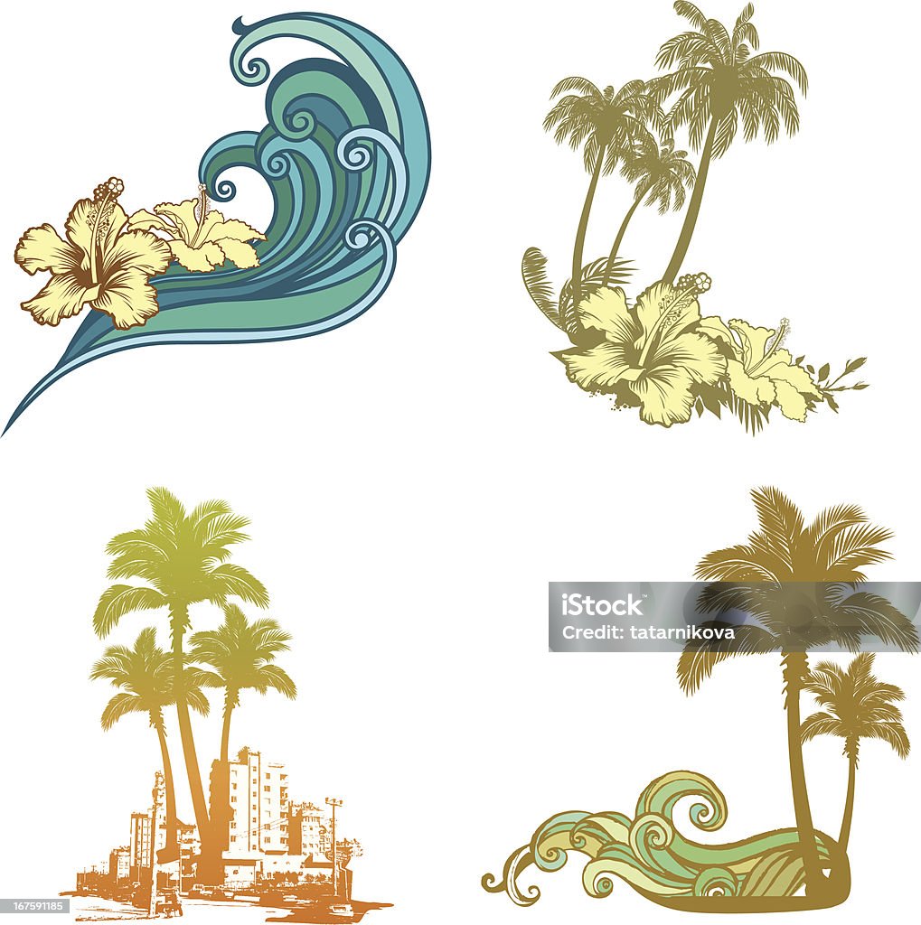 Тропический логотипы - Векторная графика Логотип роялти-фри