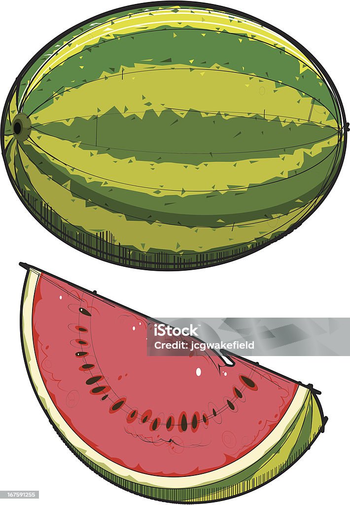 Sandía - arte vectorial de Melón libre de derechos