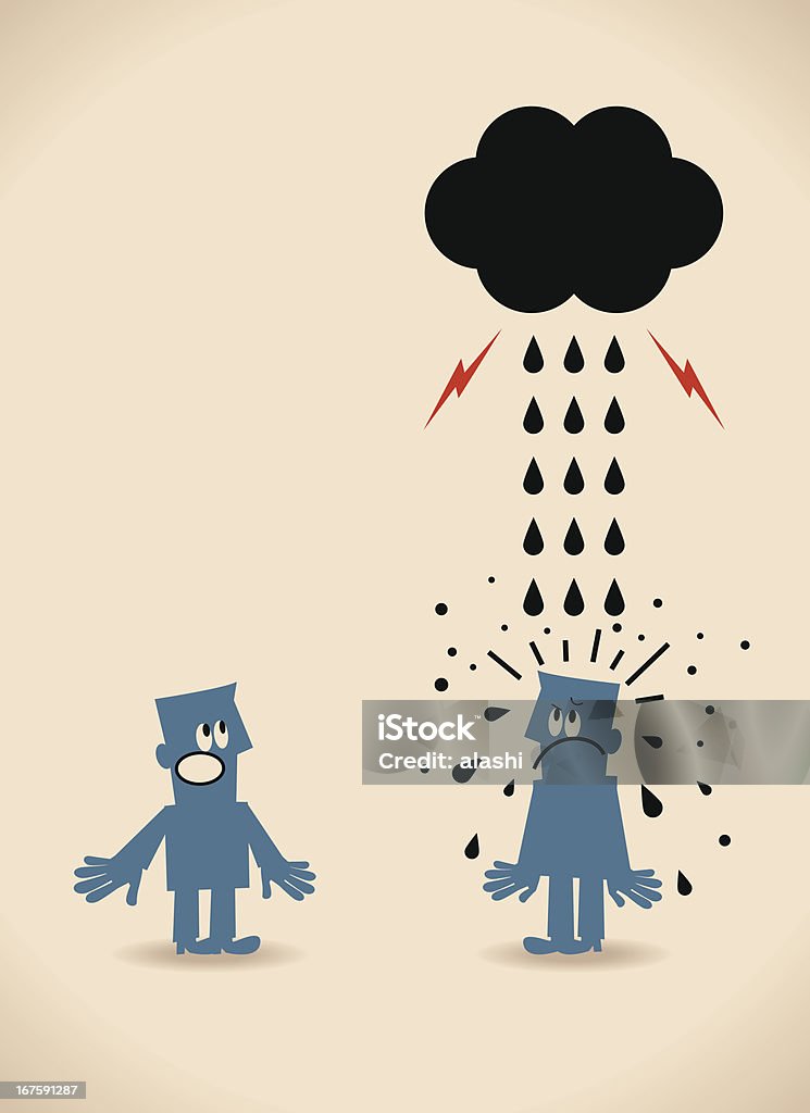 Dlaczego to zawsze deszczu na mnie - Grafika wektorowa royalty-free (Deszcz)