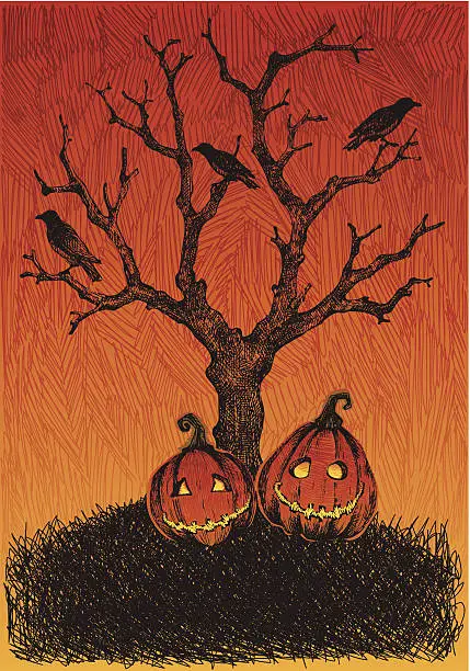 Vector illustration of Halloween Card