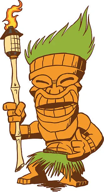 Vector illustration of tiki dude