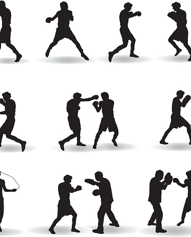 Boxing Silhouette Illustration
