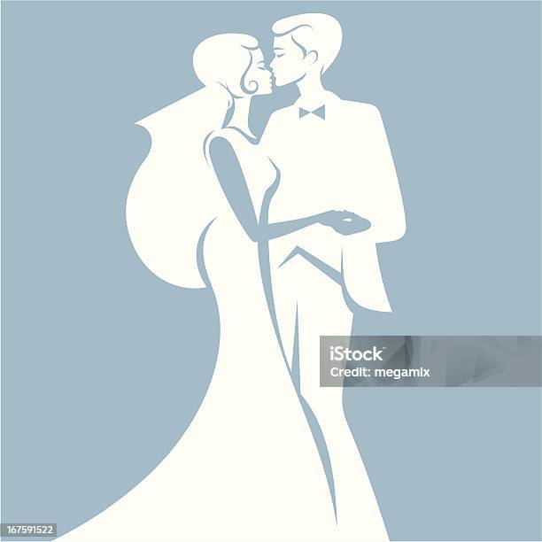 Just Married - Arte vetorial de stock e mais imagens de Noiva - Noiva, Casamento, Noivo - Papel em Casamento