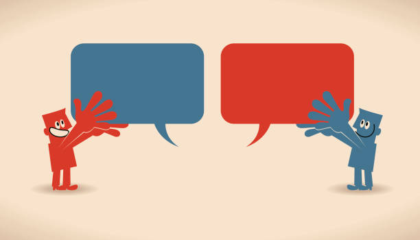 Exchanging of Views Vector illustration aa Exchanging of Views. political joke stock illustrations