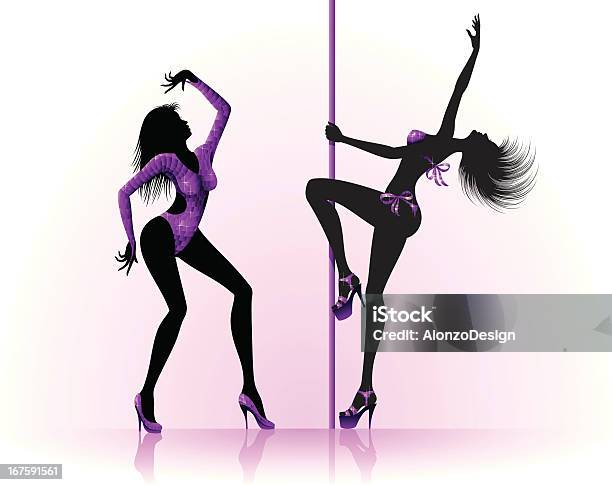 Striptease Dancers - Stockowe grafiki wektorowe i więcej obrazów Symbol seksu - Symbol seksu, Zmysłowość, Tancerz erotyczny