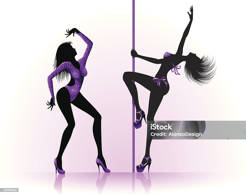 Dançarinos de Striptease - Royalty-free Sensualidade arte vetorial