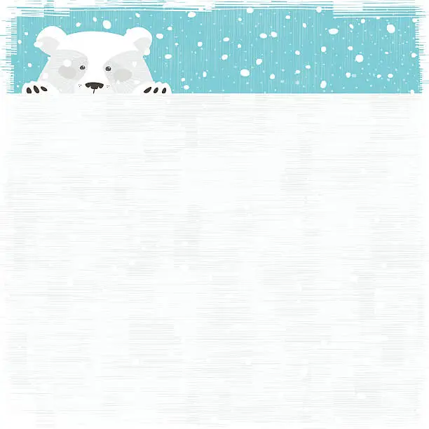 Vector illustration of Curious Polar bear