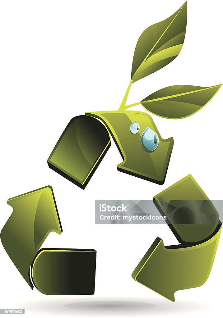 Recycling symbol & Umgebung - Lizenzfrei Verringerung Vektorgrafik
