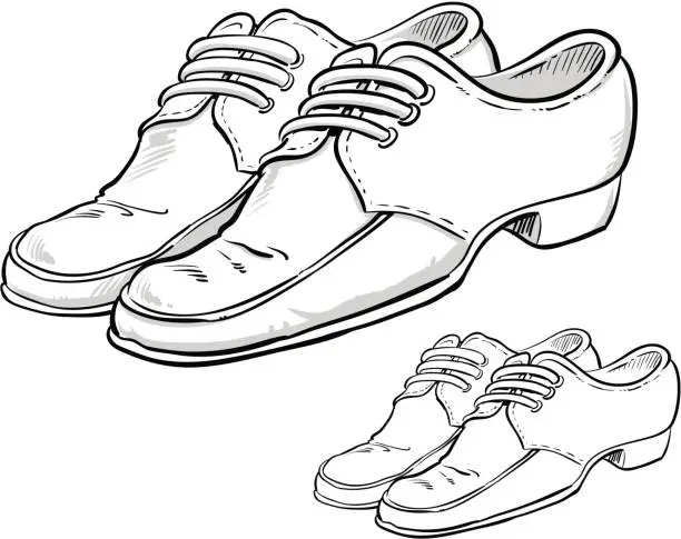 Vector illustration of Men`s shoes