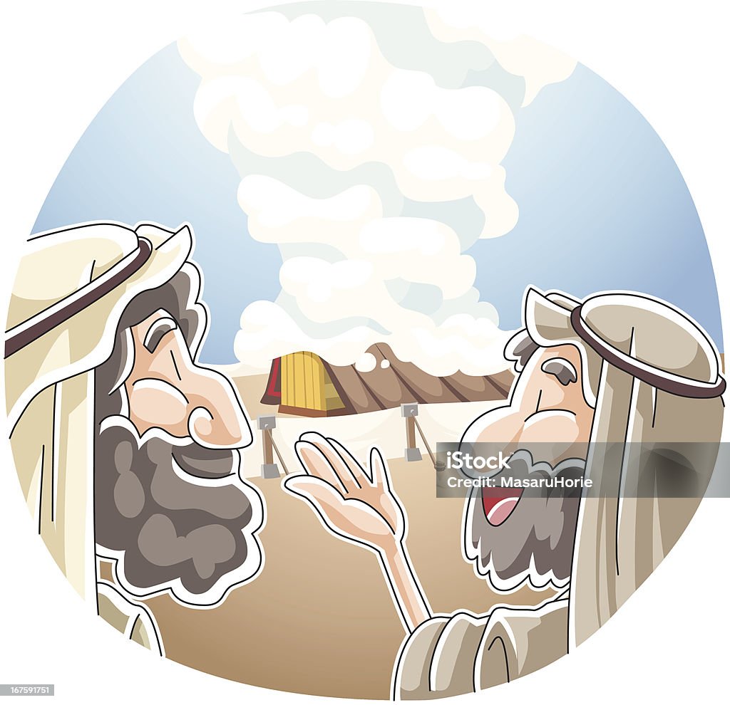 Cloud covering the Tabernacle Numbers 9:16-18 Moses - Religious Figure stock vector