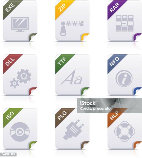 File Type Icons Programms System Stock Illustration - Download Image ...