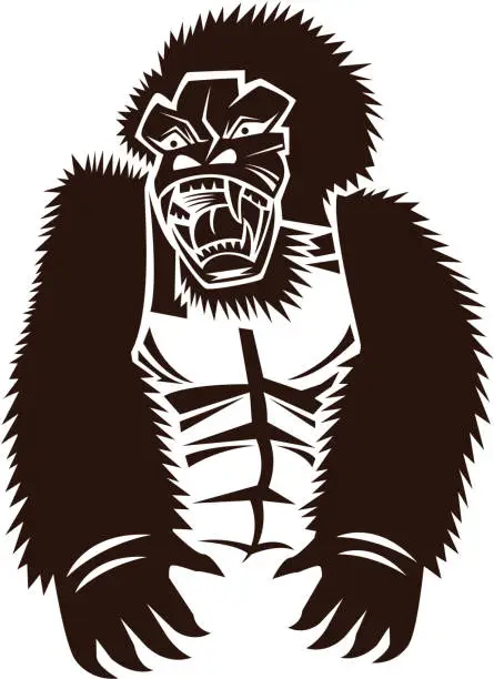 Vector illustration of King Kong