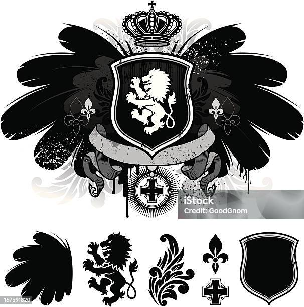 Lion Coat Of Arms Stock Illustration - Download Image Now - Coat Of Arms, Lion - Feline, Animal