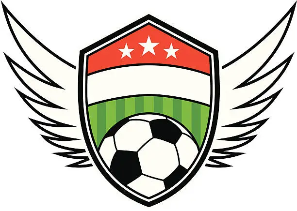 Vector illustration of Simple soccer emblem