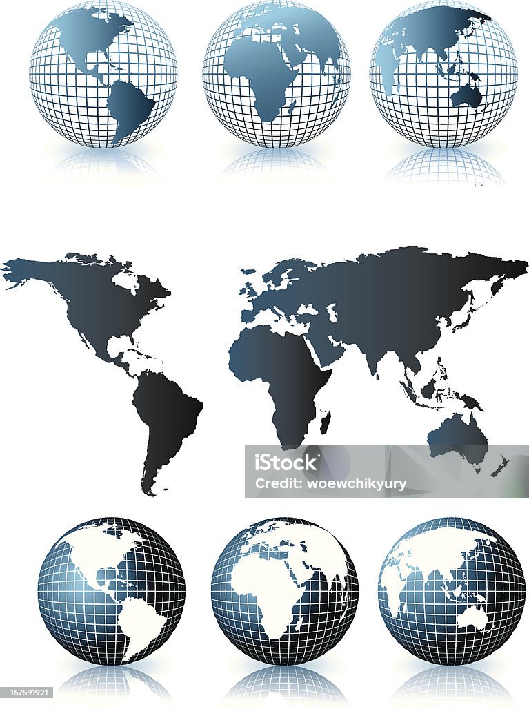 карта мира - Векторная графика Австралия - Австралазия роялти-фри