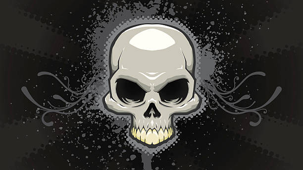 Skull Background vector art illustration