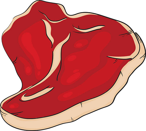 illustrazioni stock, clip art, cartoni animati e icone di tendenza di t-bone - steak meat t bone steak raw