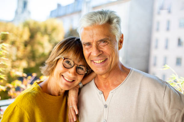 istock Close up smiling mature could next to each other 1675921367
