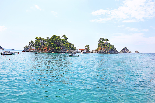 the island of Panagia at Parga town Preveza Greece - famous greek summer destination at Epirus