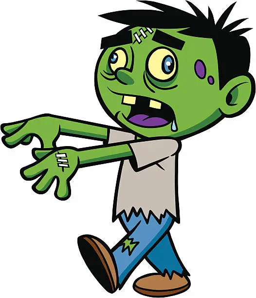 Vector illustration of Zombie Boy