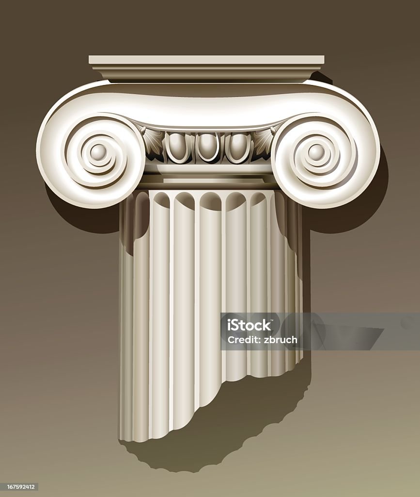 Jónico capital - Royalty-free Coluna arquitetónica arte vetorial